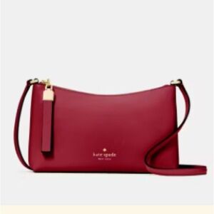 kate spade SADIE Red Leather Crossbody with Gold Hardware